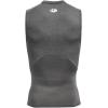 imageUnder Armour Mens HeatGear Compression Sleeveless TShirtCarbon Heather 090Black