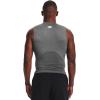 imageUnder Armour Mens HeatGear Compression Sleeveless TShirtCarbon Heather 090Black