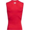 imageUnder Armour Mens HeatGear Compression Sleeveless TShirtRed 600White