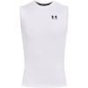 imageUnder Armour Mens HeatGear Compression Sleeveless TShirtWhite 100Black