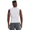 imageUnder Armour Mens HeatGear Compression Sleeveless TShirtWhite 100Black