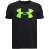 imageUnder Armour Boys Logo Short Sleeve Tee Shirt004 Black   Lime Surge