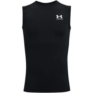 imageUnder Armour Boys HeatGear Sleeveless TShirtBlack 001White