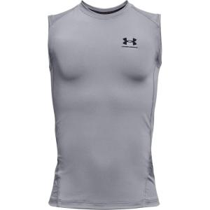 imageUnder Armour Boys HeatGear Sleeveless TShirtSteel 035Black