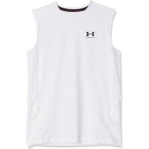 imageUnder Armour Boys HeatGear Sleeveless TShirtWhite 100Black
