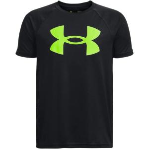 imageUnder Armour Boys Logo Short Sleeve Tee Shirt004 Black   Lime Surge