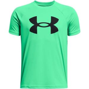 imageUnder Armour Boys Logo Short Sleeve Tee Shirt299 Vapor Green   Black