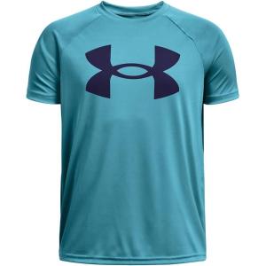 imageUnder Armour Boys Logo Short Sleeve Tee Shirt433 Glacier Blue   Sonar Blue
