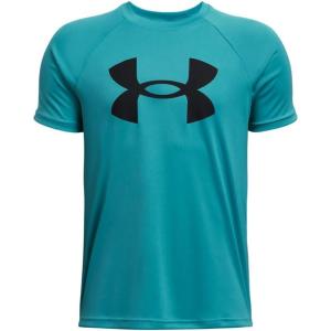 imageUnder Armour Boys Logo Short Sleeve Tee Shirt464 Circuit Teal   Black
