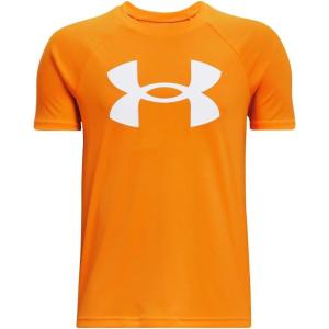 imageUnder Armour Boys Logo Short Sleeve Tee Shirt801 Formula Orange   White