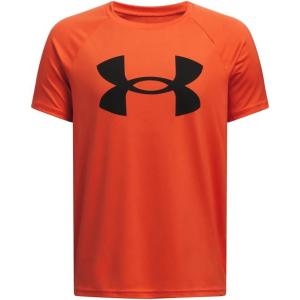 imageUnder Armour Boys Logo Short Sleeve Tee Shirt847 Fire   Black