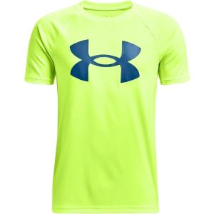 imageUnder Armour Boys Logo Short Sleeve Tee ShirtHighvis Yellow 733Cruise Blue