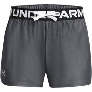 imageUnder Armour Girls Play Up Solid Shorts013 Pitch Gray   Metallic Silver