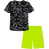 imageUnder Armour Boys Short Sleeve Tee and Short Set Lightweight and BreathableBlack Hivis Yellow