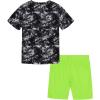 imageUnder Armour Boys Short Sleeve Tee and Short Set Lightweight and BreathableBlack Seafoam