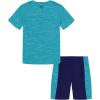 imageUnder Armour Boys Short Sleeve Tee and Short Set Lightweight and BreathableBlue Surf Dropback