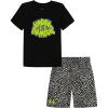 imageUnder Armour Boys Short Sleeve Tee and Short Set Lightweight and BreathableBlack Checker