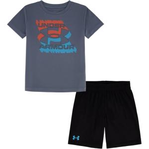 imageUnder Armour Boys Short Sleeve Tee and Short Set Lightweight and BreathableGravel Zone