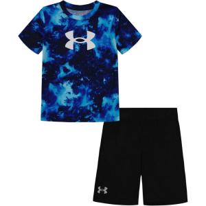 imageUnder Armour Boys Short Sleeve Tee and Short Set Lightweight and BreathableMidnight Navy Wash