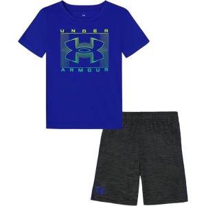 imageUnder Armour Boys Short Sleeve Tee and Short Set Lightweight and BreathableTeam RoyalGray Twist