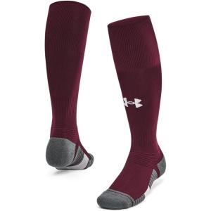 imageUnder Armour Unisex Adult Magnetico Over the Calf Socks 1 Pack609 Maroon  Pitch Gray  White