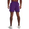 imageUnder Armour Mens Launch 5quot Shorts522 Galaxy Purple  Tux Purple  Reflective