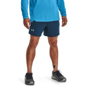 imageUnder Armour Mens Launch 5quot Shorts437 Petrol Blue  Capri  Reflective