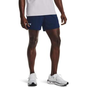 imageUnder Armour Mens Launch 5quot ShortsAcademy Blue 408Reflective