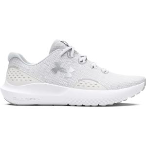 imageUnder Armour Womens Charged Surge 4 Running Shoe100 WhiteDistant GrayMetallic Silver