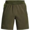 imageUnder Armour Mens Launch Run 7quot Shorts391 Marine Od Green  Lime Yellow  Reflective