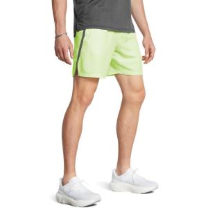 imageUnder Armour Mens Launch Run 7quot Shorts304 Morph Green  Castlerock  Reflective