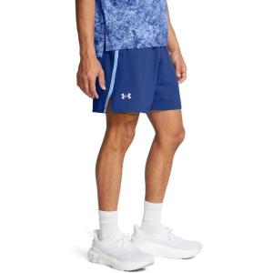 imageUnder Armour Mens Launch Run 7quot Shorts432 Tech Blue  Horizon Blue  Reflective