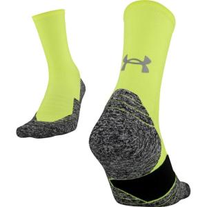 imageUnder Armour Womens Run Cushion Crew Socks MultipairsHi Vis YellowBlack 1pair