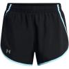imageUnder Armour Womens Fly by Shorts005 Black  Sky Blue  Reflective