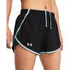 imageUnder Armour Womens Fly by Shorts005 Black  Sky Blue  Reflective