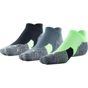 imageUnder Armour UnisexAdult Run Cushion No Show Tab SocksQuirky Lime Assorted 3pairs