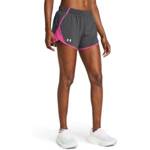 imageUnder Armour Womens Fly by Shorts026 Castlerock  Astro Pink  Reflective