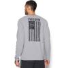 imageUnder Armour Mens Freedom Flag Long Sleeve TShirtTrue Gray Heather Black