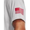 imageUnder Armour Mens New Freedom Flag TShirt014 Halo Gray  Red  Academy