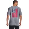 imageUnder Armour Mens New Freedom Flag TShirt037 Steel Light Heather  Red  Blackout Navy