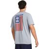 imageUnder Armour Mens New Freedom Flag TShirt038 Steel Medium Heather  Red  Royal