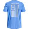 imageUnder Armour Mens New Freedom Flag TShirt475 Carolina Blue   Halo Gray