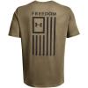 imageUnder Armour Mens New Freedom Flag TShirt499 Federal Tan   Jet Gray