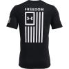 imageUnder Armour Mens New Freedom Flag TShirtBlack 001White