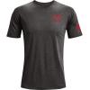imageUnder Armour Mens New Freedom Flag TShirtCharcoal Medium Heather 019Red