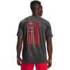 imageUnder Armour Mens New Freedom Flag TShirtCharcoal Medium Heather 019Red