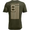 imageUnder Armour Mens New Freedom Flag TShirtMarine Od Green 390Desert Sand