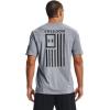 imageUnder Armour Mens New Freedom Flag TShirtSteel Medium Heather 035Black