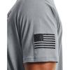 imageUnder Armour Mens New Freedom Flag TShirtSteel Medium Heather 035Black