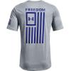 imageUnder Armour Mens New Freedom Flag TShirtSteel Medium Heather 036Royal